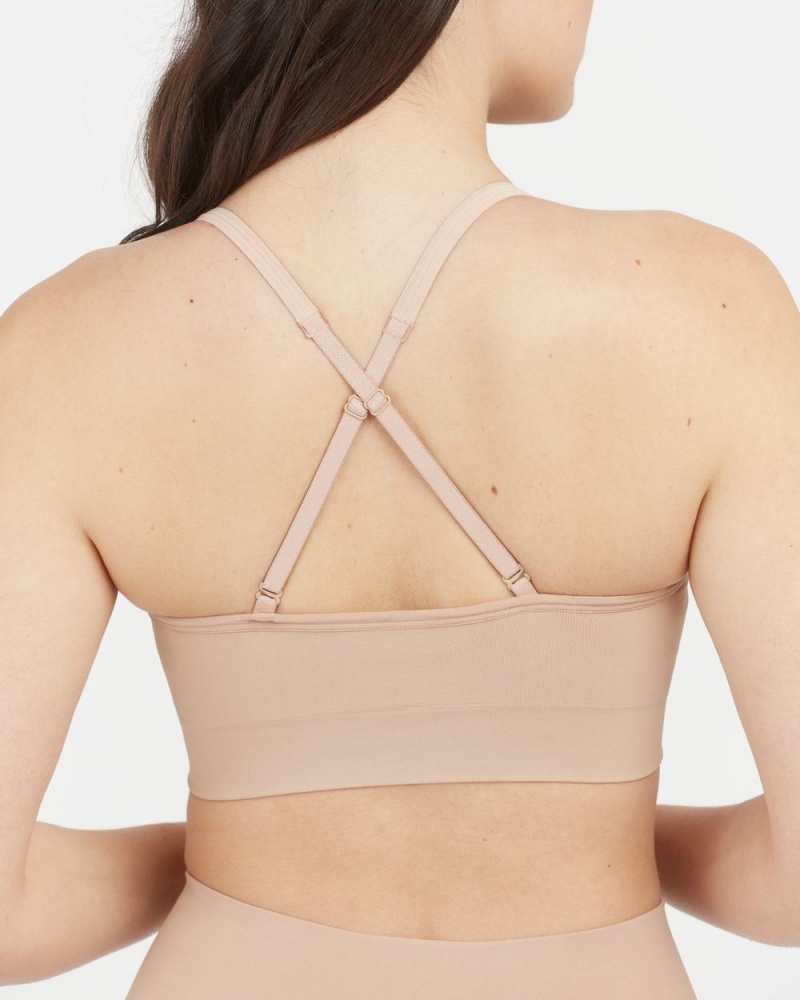 Bralette Spanx EcoCare Seamless Shaping Longline Béžový | 0634795-XV