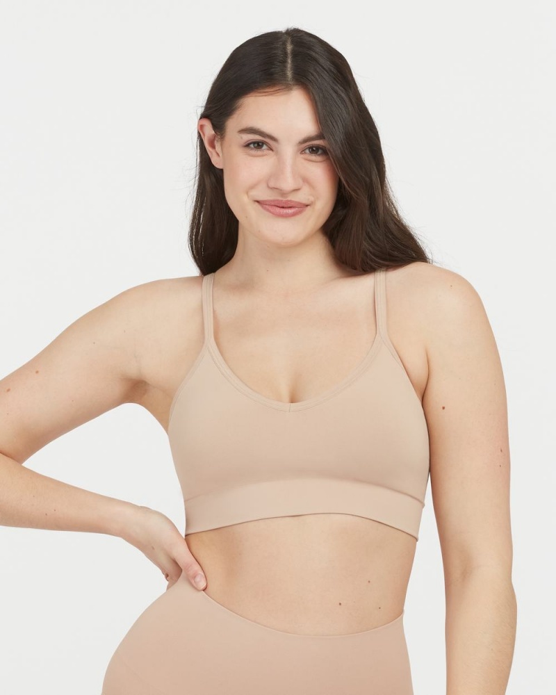Bralette Spanx EcoCare Seamless Shaping Longline Béžový | 0634795-XV