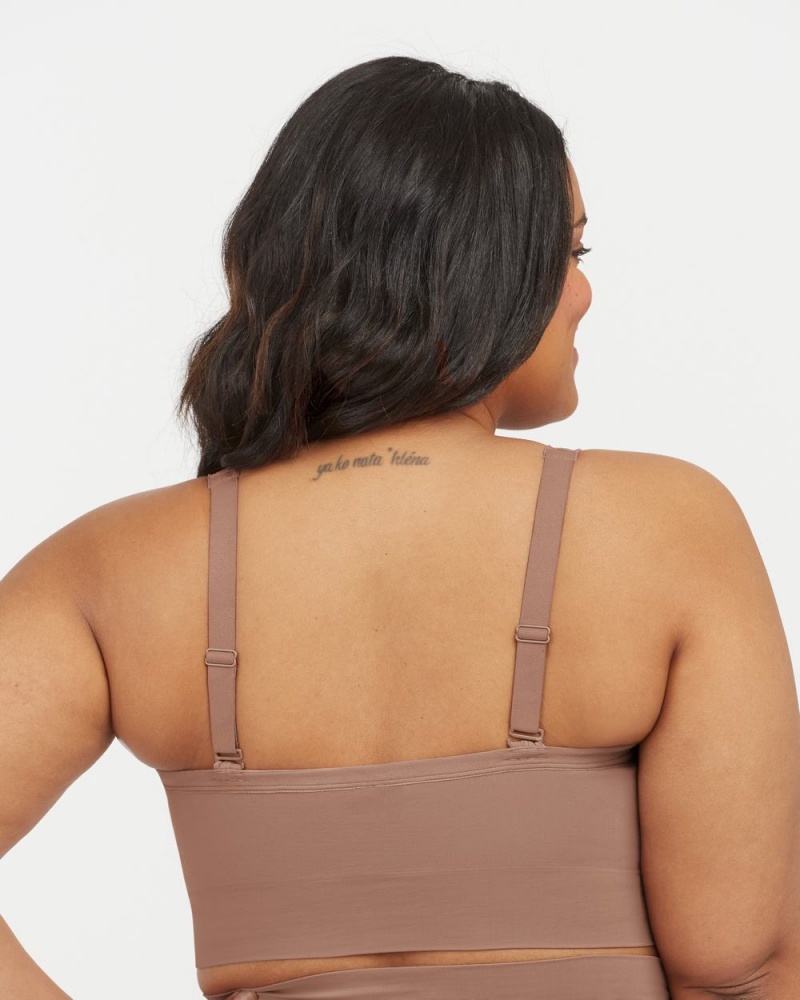 Bralette Spanx EcoCare Seamless Shaping Longline Cafe Au Lait | 0892316-KW