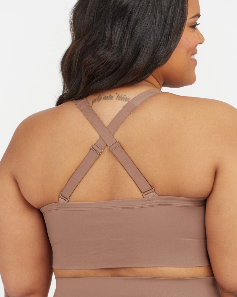 Bralette Spanx EcoCare Seamless Shaping Longline Cafe Au Lait | 0892316-KW