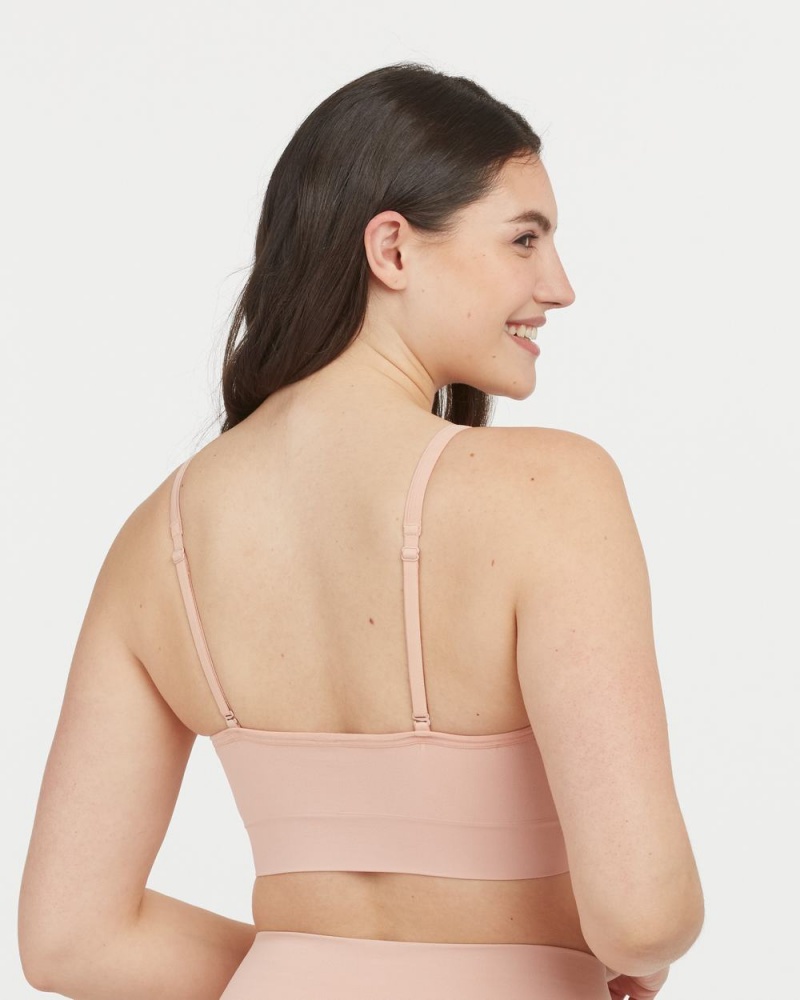 Bralette Spanx EcoCare Seamless Shaping Longline Růžové | 7406195-GR