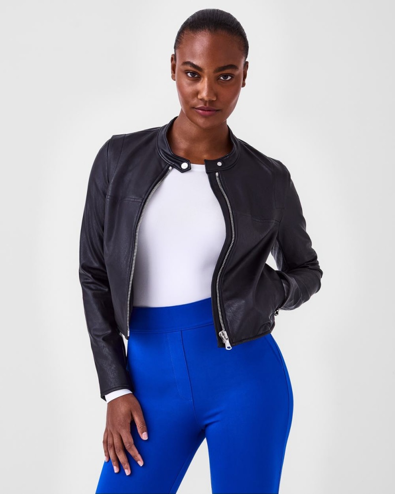 Bundy Spanx Læder-Like Moto Černé | 9256481-SU