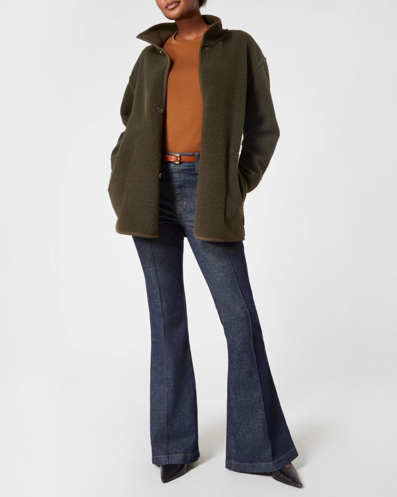 Bundy Spanx Reversible Semišové Sherpa Zelene | 9326051-WJ