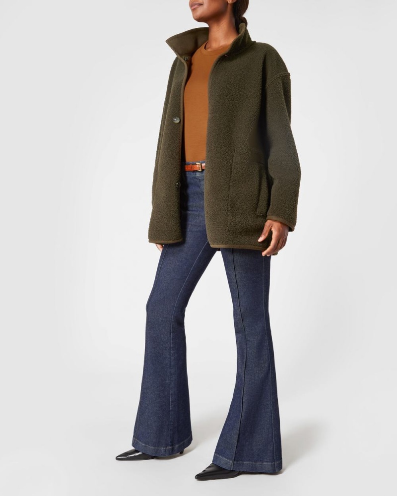 Bundy Spanx Reversible Semišové Sherpa Zelene | 9326051-WJ