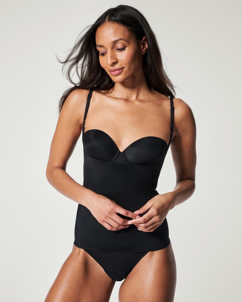 Cami Spanx Suit Your Fancy Open-Bust Černé | 1657408-HF
