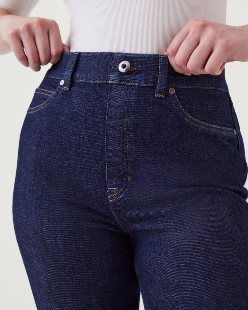 Džíny Spanx Cuffed Rovný Leg Indigo | 7649283-ZB