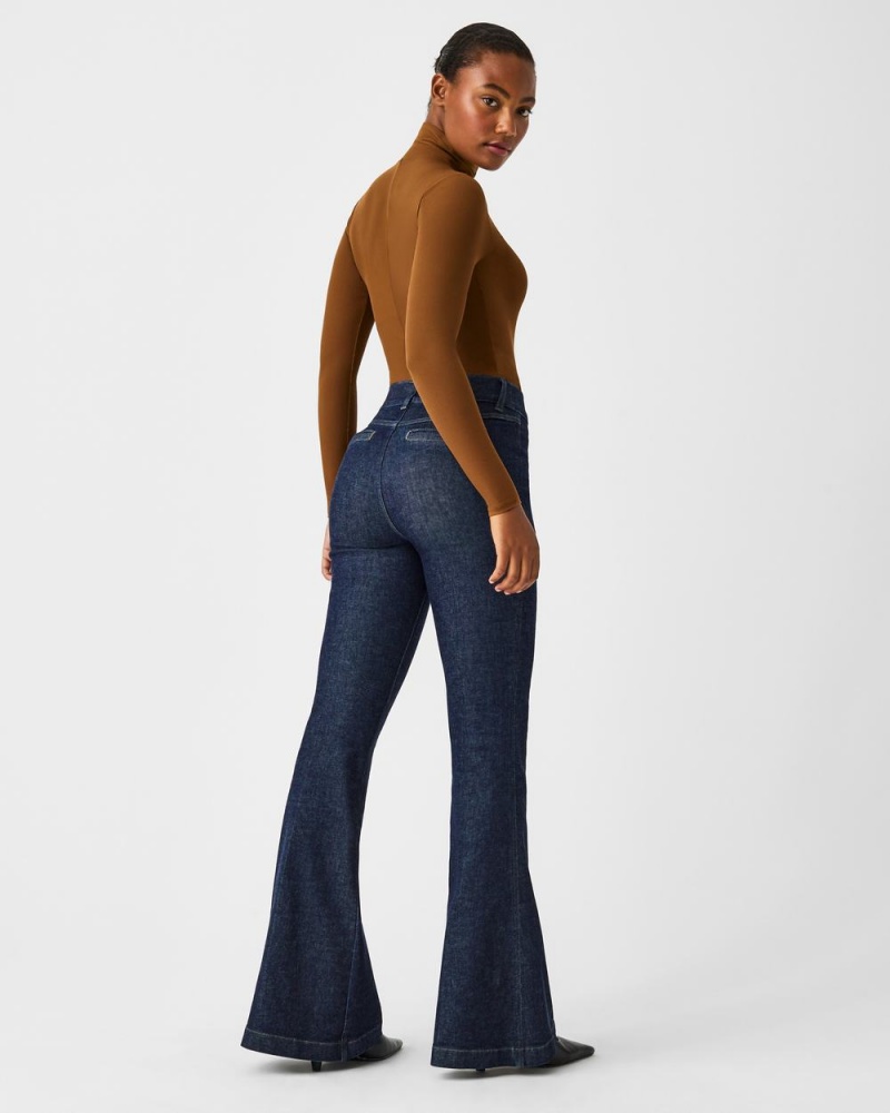 Džíny Spanx Pintuck Flare Indigo | 0381594-MR