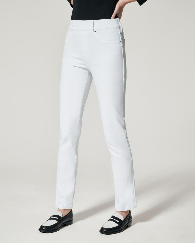 Džíny Spanx Rovný Leg Bílé | 7584091-FT