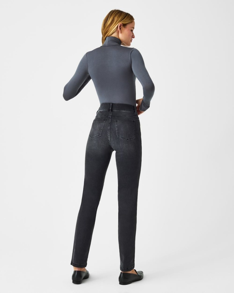 Džíny Spanx Rovný Leg Černé | 5402631-CW
