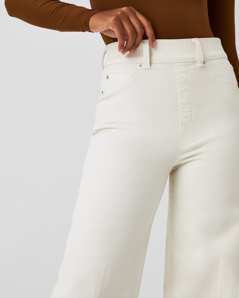 Džíny Spanx Seamed Front Široké Leg Bílé | 1384526-KF