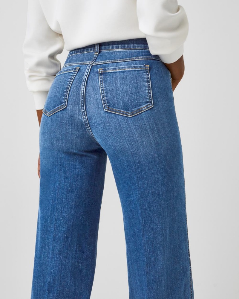 Džíny Spanx Seamed Front Široké Leg Indigo | 5610273-KD