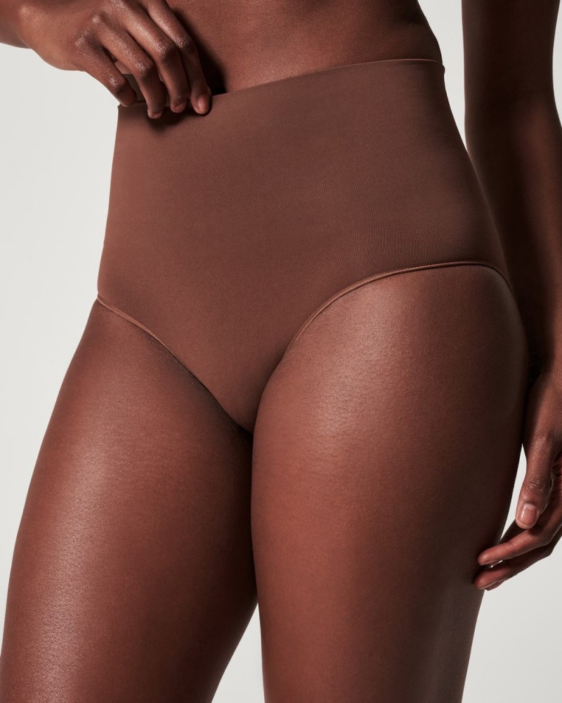 Kalhotky Spanx EcoCare Seamless Shaping Hnědé | 9187620-OJ