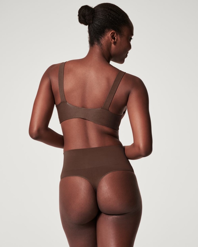 Kalhotky Spanx EcoCare Seamless Shaping Hnědé | 9548036-EJ