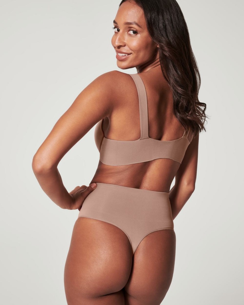 Kalhotky Spanx EcoCare Seamless Shaping Cafe Au Lait | 6874095-FU