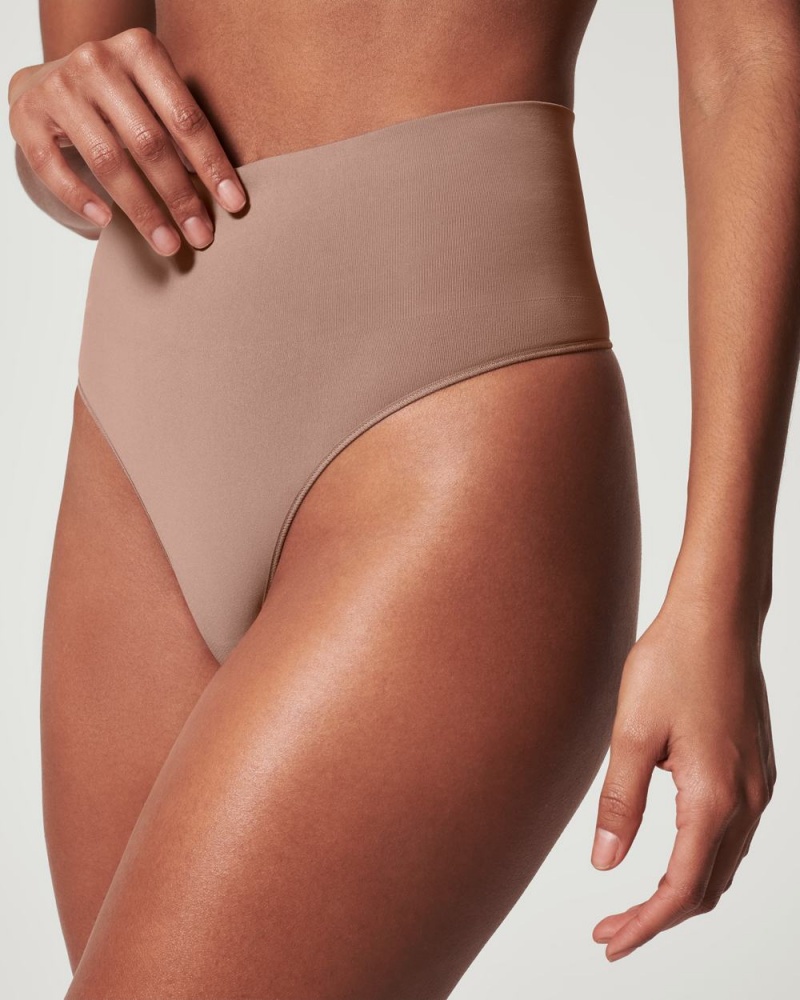 Kalhotky Spanx EcoCare Seamless Shaping Cafe Au Lait | 6874095-FU
