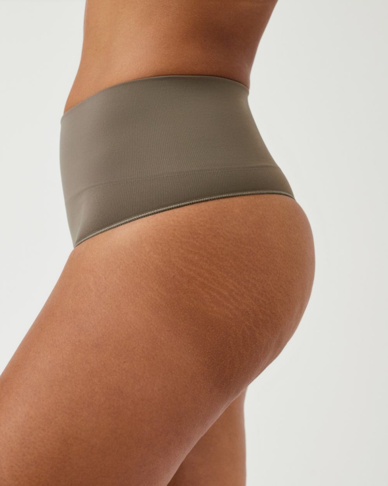 Kalhotky Spanx EcoCare Seamless Shaping Olivy Zelené | 8210356-UP