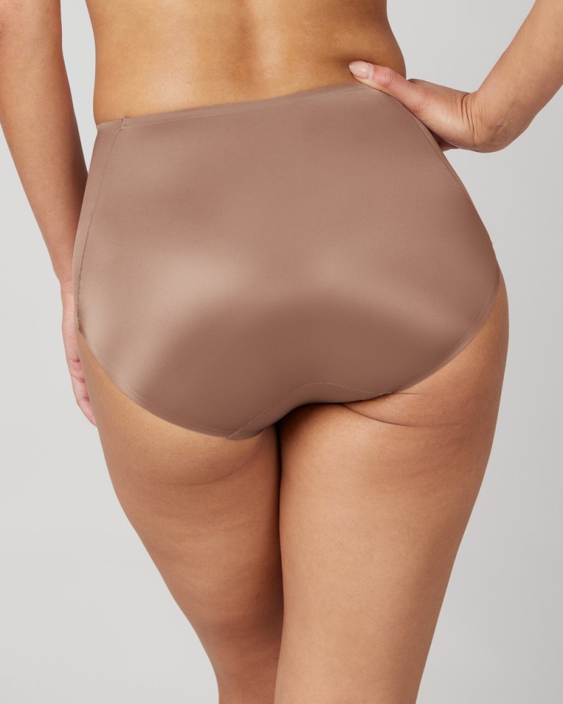 Kalhotky Spanx Shaping Satin Cafe Au Lait | 2943857-MY