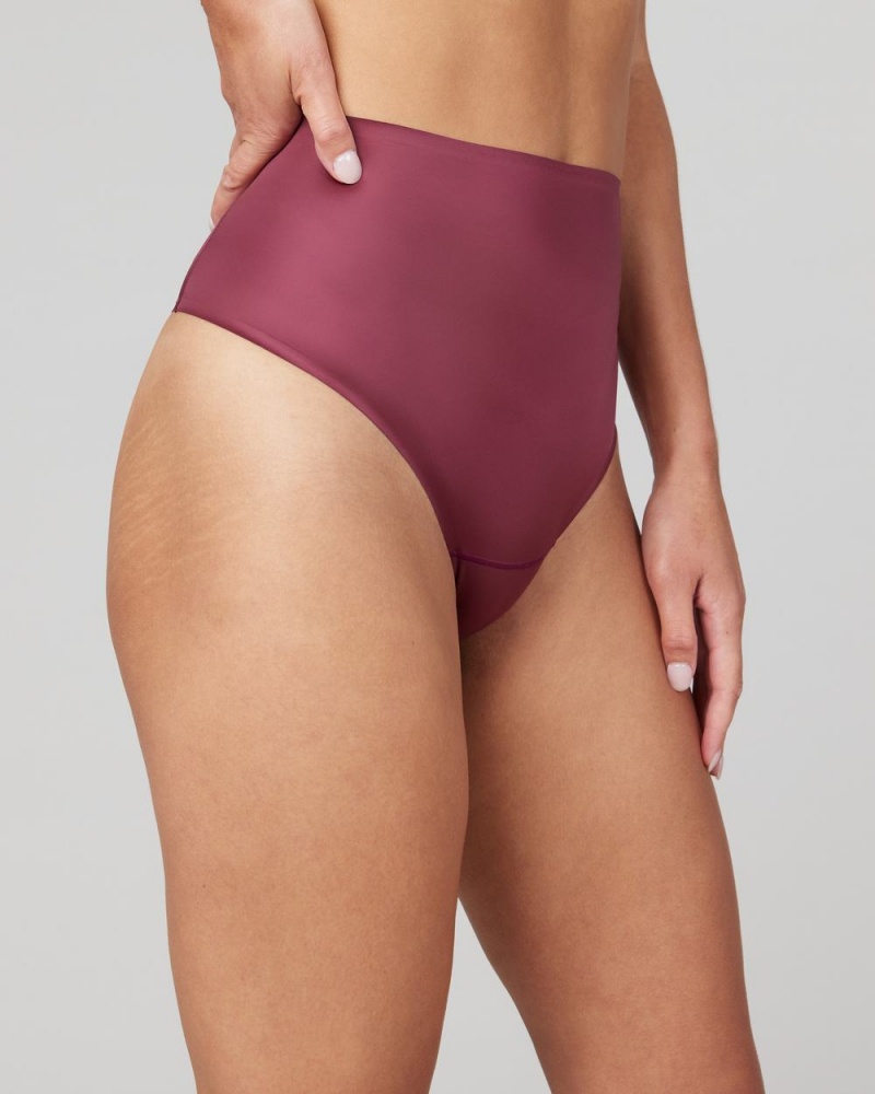 Kalhotky Spanx Shaping Satin Cafe Au Lait | 6425317-UR