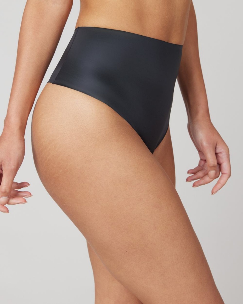 Kalhotky Spanx Shaping Satin Černé | 3564109-VD
