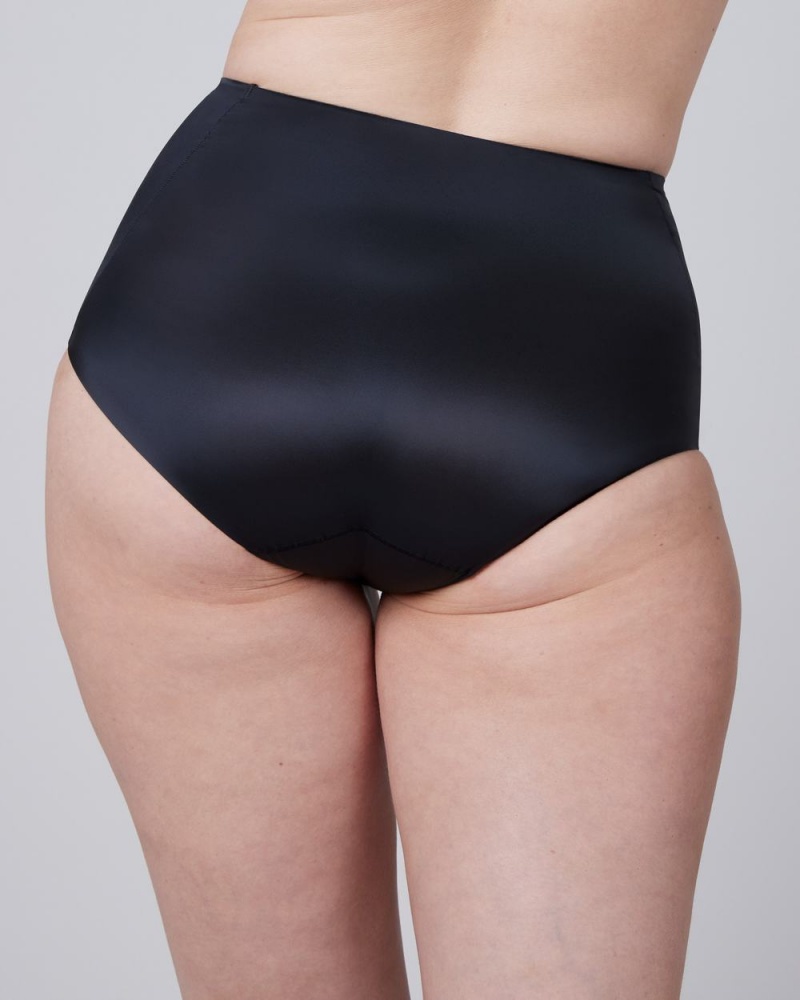 Kalhotky Spanx Shaping Satin Černé | 9845326-AZ