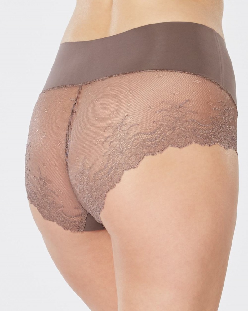 Kalhotky Spanx Undie-tectable® Krajkové Hi-Hipster Hnědé Šedé | 2869173-BV