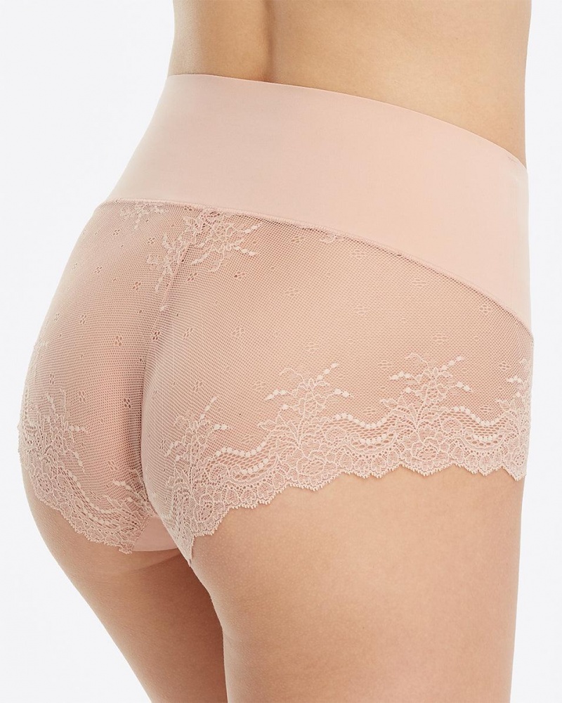 Kalhotky Spanx Undie-tectable® Krajkové Hi-Hipster Růžové | 6275489-CE