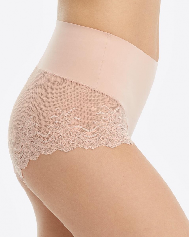 Kalhotky Spanx Undie-tectable® Krajkové Hi-Hipster Růžové | 6275489-CE