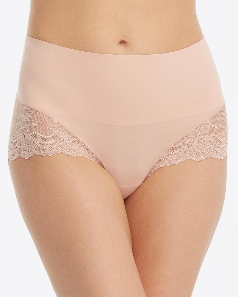 Kalhotky Spanx Undie-tectable® Krajkové Hi-Hipster Růžové | 6275489-CE