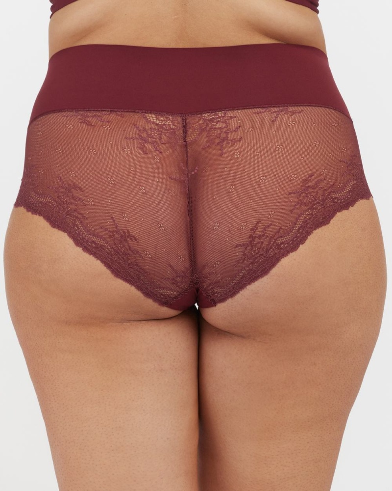 Kalhotky Spanx Undie-tectable® Krajkové Hi-Hipster Vínové | 6847310-HU