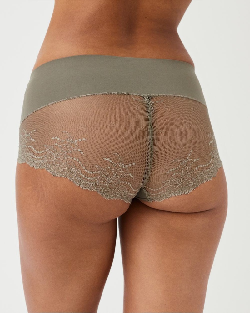 Kalhotky Spanx Undie-tectable® Krajkové Hi-Hipster Olivy Zelené | 6124809-KS
