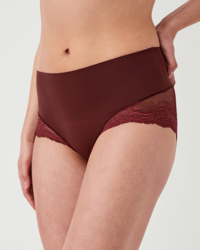 Kalhotky Spanx Undie-tectable® Krajkové Hi-Hipster Hnědé Růžové | 8041392-TP