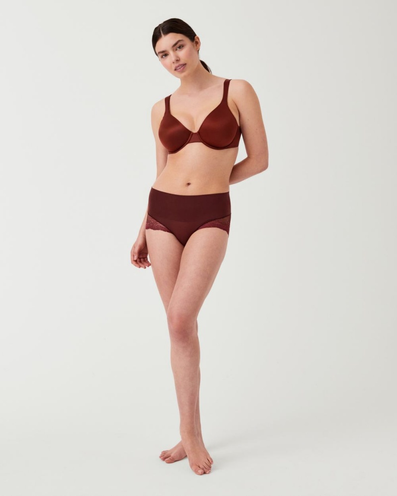 Kalhotky Spanx Undie-tectable® Krajkové Hi-Hipster Hnědé Růžové | 8041392-TP