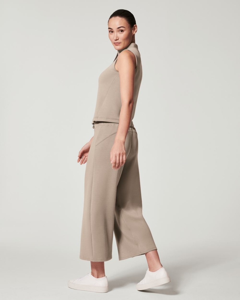 Kalhoty Spanx AirEssentials Cropped Široké Leg Béžový | 9532846-VB