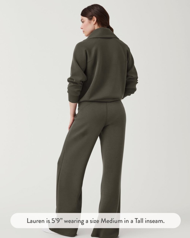 Kalhoty Spanx AirEssentials Široké Leg Olivy Zelené | 2156793-AV