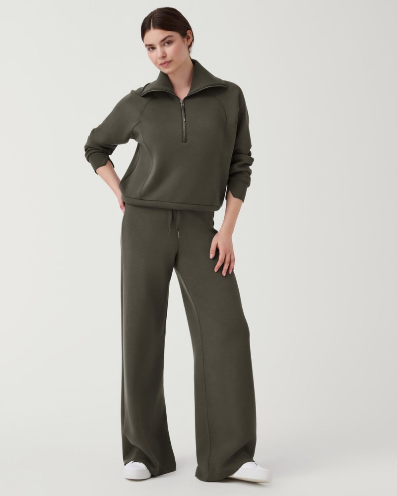 Kalhoty Spanx AirEssentials Široké Leg Olivy Zelené | 2156793-AV