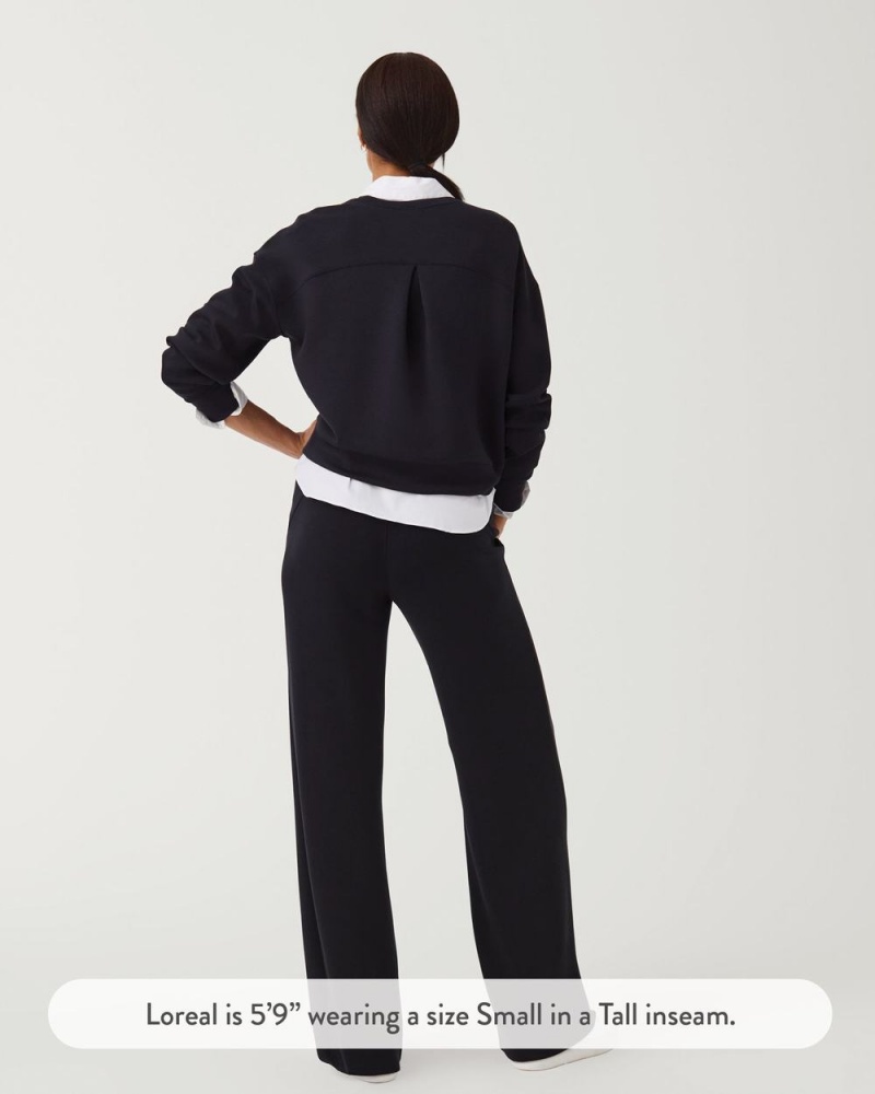 Kalhoty Spanx AirEssentials Široké Leg Černé | 8950162-DC