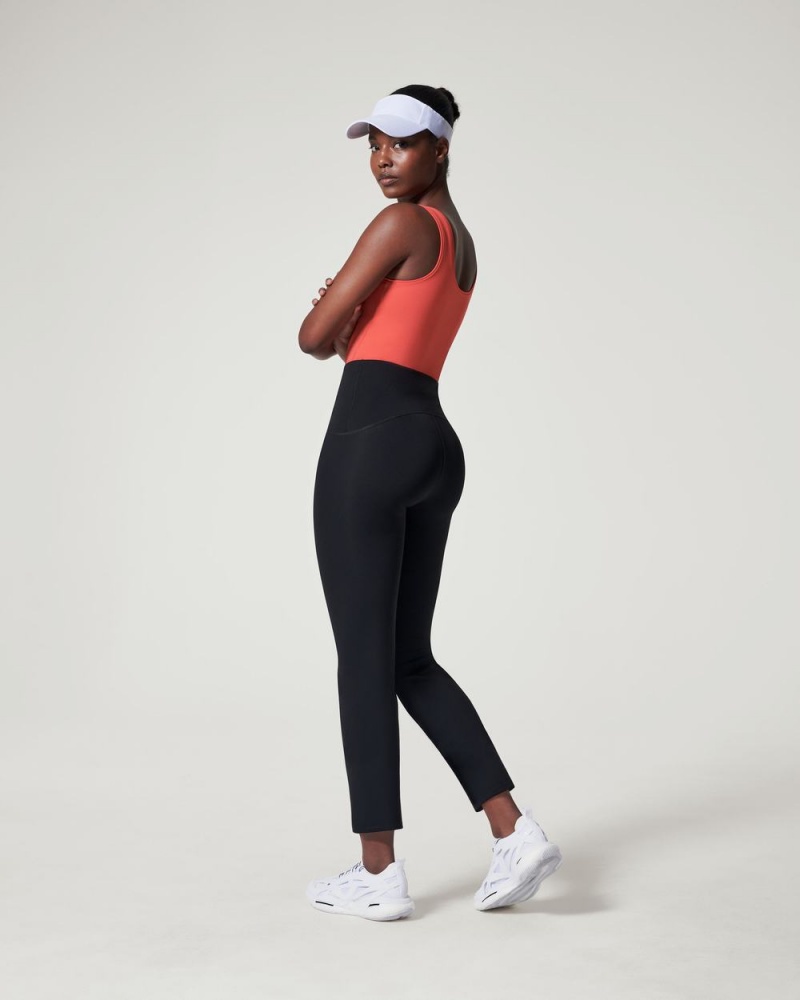 Kalhoty Spanx Booty Boost® Active Ankle Flare Černé | 8453902-BY