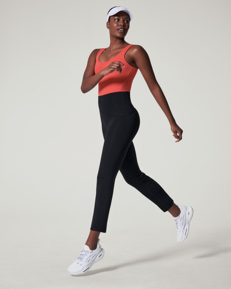 Kalhoty Spanx Booty Boost® Active Ankle Flare Černé | 8453902-BY