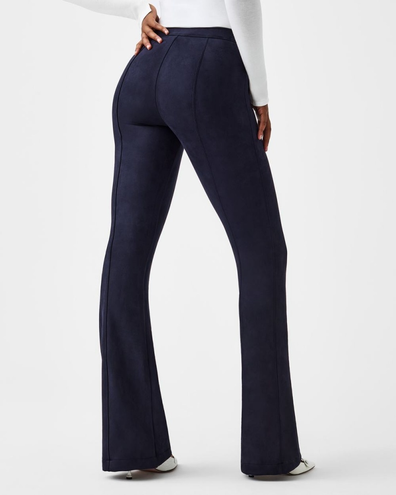 Kalhoty Spanx Faux Semišové Flare Tmavě Blankyt | 4298350-VE