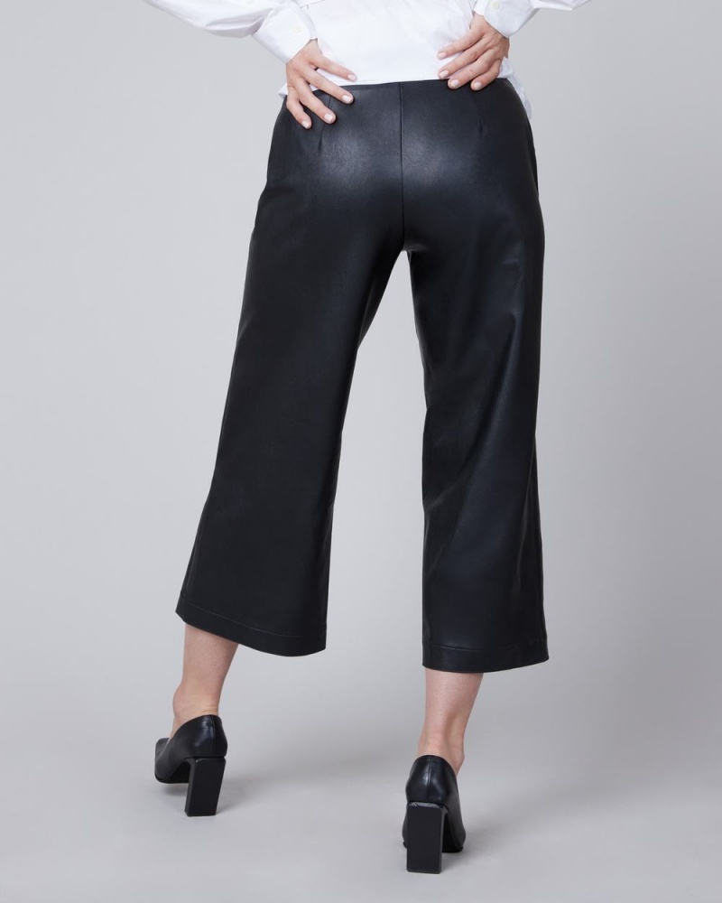 Kalhoty Spanx Læder-Like Culottes Černé | 2159463-FE