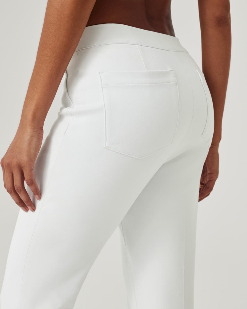 Kalhoty Spanx On-the-Go Ankle Slim Rovný Pant with Ultimate Opacity Technologie Bílé | 7216054-OF