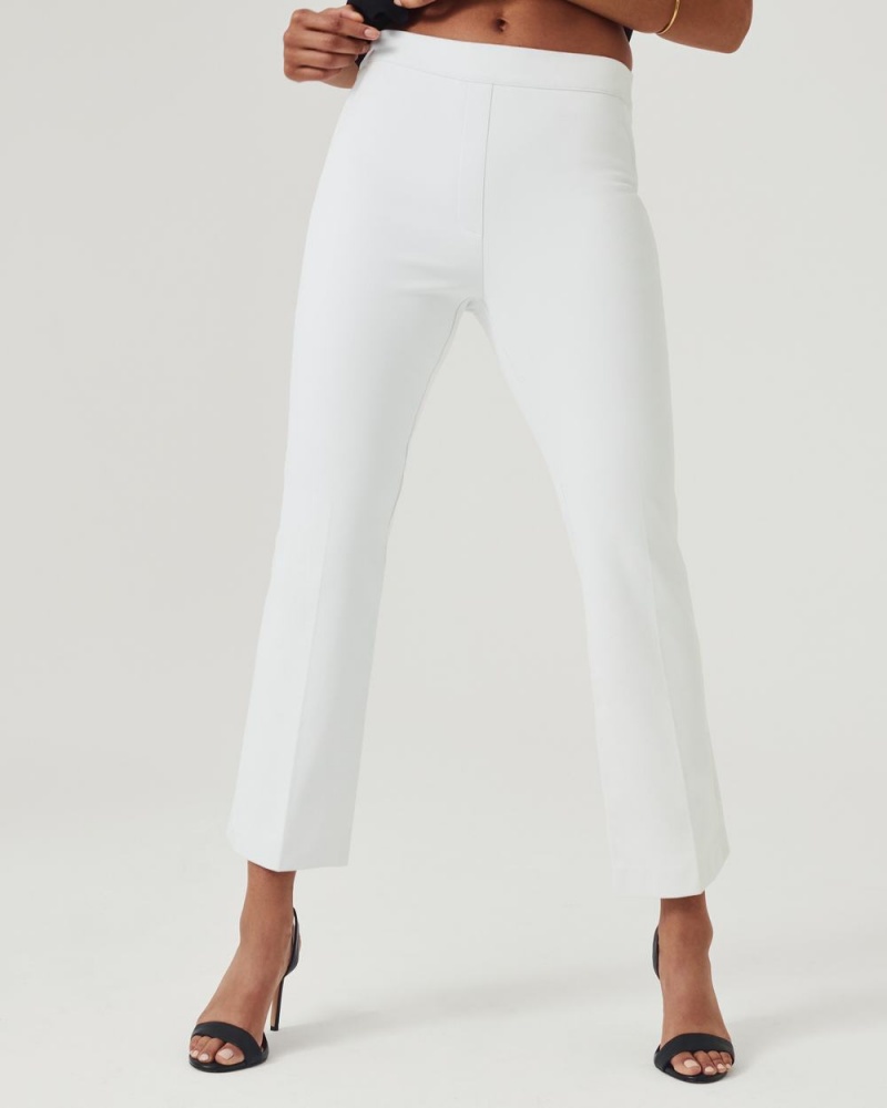 Kalhoty Spanx On-the-Go Kick Flare Pant with Ultimate Opacity Technologie Bílé | 3980167-QD
