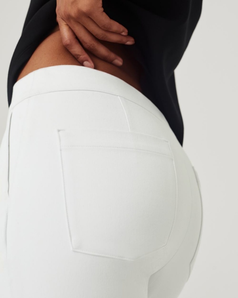 Kalhoty Spanx On-the-Go Kick Flare Pant with Ultimate Opacity Technologie Bílé | 3980167-QD