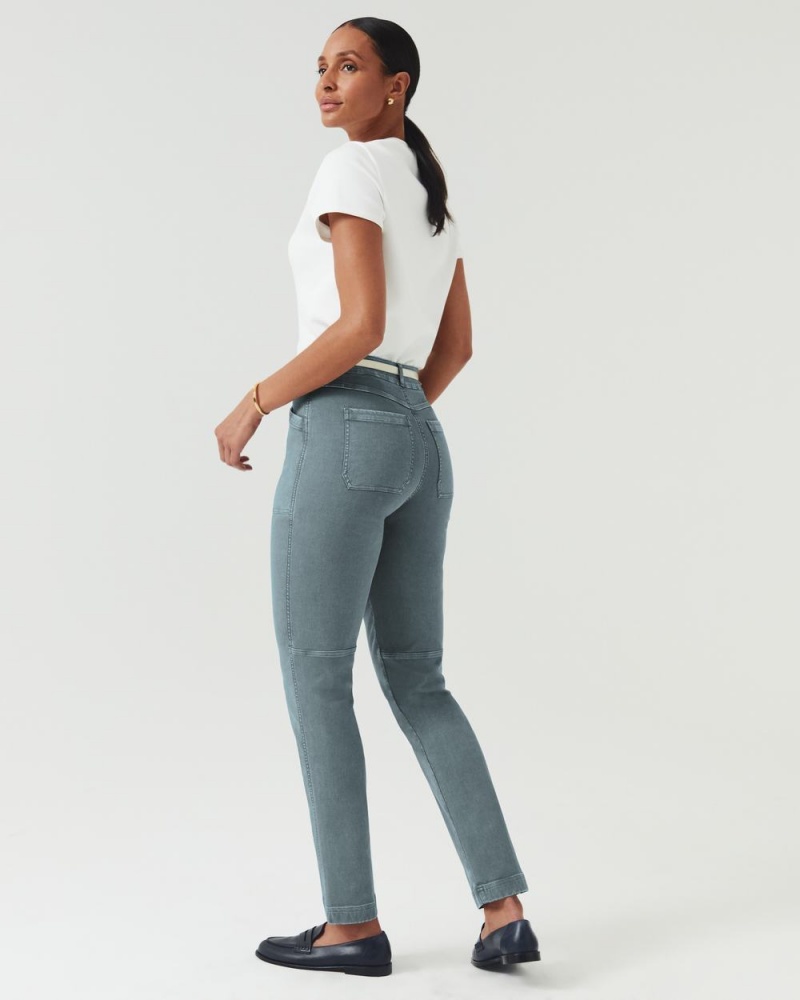 Kalhoty Spanx Stretch Twill Rovný Leg Blankyt Šedé | 5789403-CO