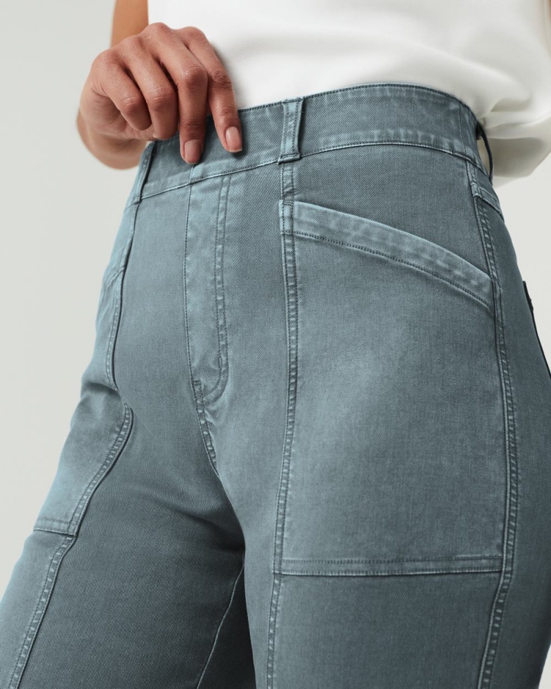 Kalhoty Spanx Stretch Twill Rovný Leg Blankyt Šedé | 5789403-CO