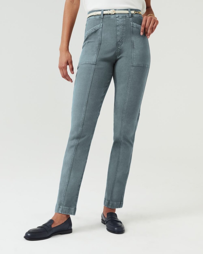 Kalhoty Spanx Stretch Twill Rovný Leg Blankyt Šedé | 5789403-CO