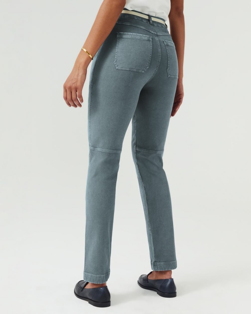 Kalhoty Spanx Stretch Twill Rovný Leg Blankyt Šedé | 5789403-CO