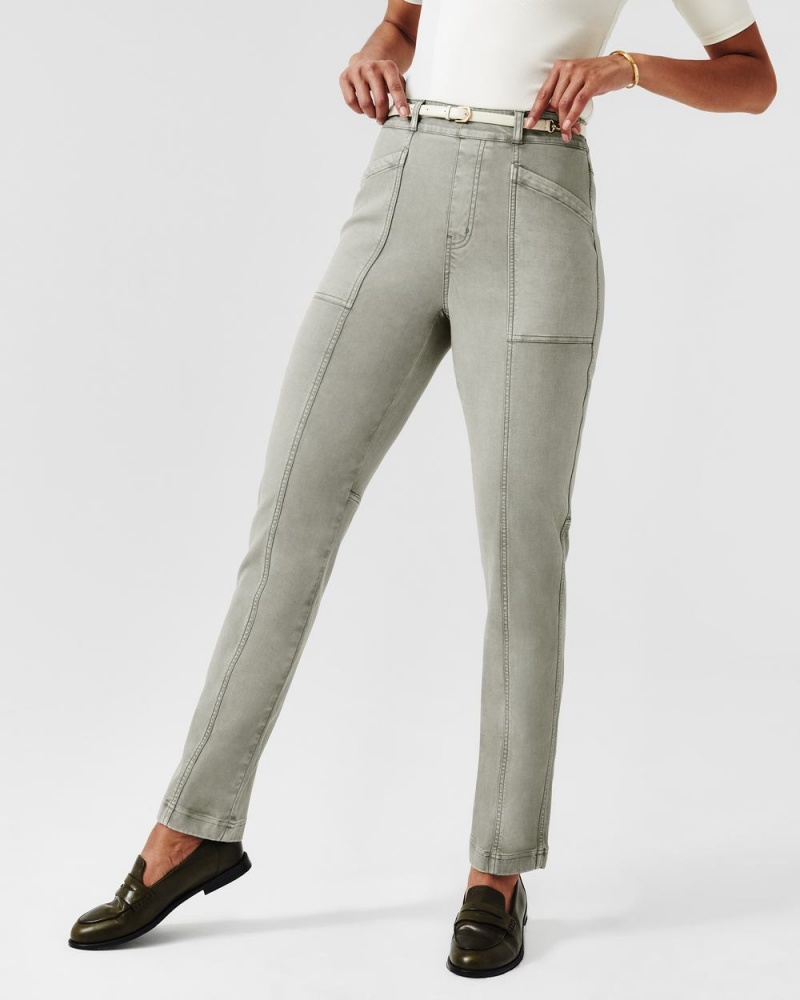 Kalhoty Spanx Stretch Twill Rovný Leg Olivy Zelené | 5749012-BV