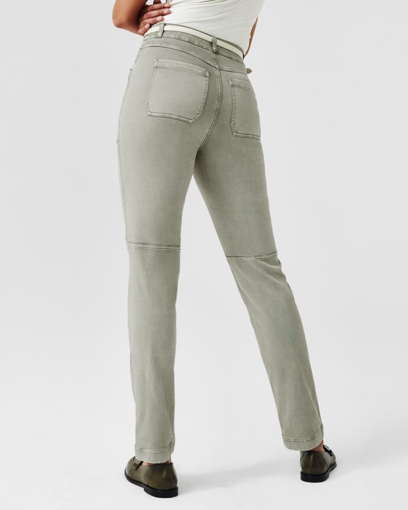Kalhoty Spanx Stretch Twill Rovný Leg Olivy Zelené | 5749012-BV