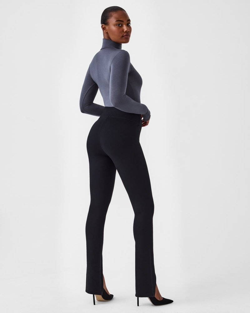 Kalhoty Spanx The Perfect Front Slit Hubená Černé | 6184397-DK